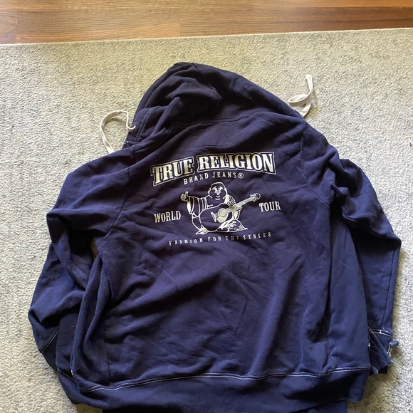 True religion navy blue joggers size medium - Picture 3 of 3